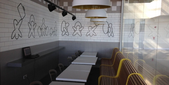 Mimari projelerde kullanılmak üzere özel cafe ve restoran baskılı fayansları.