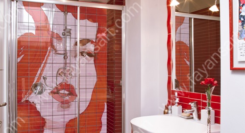 Printed Bathroom Wall