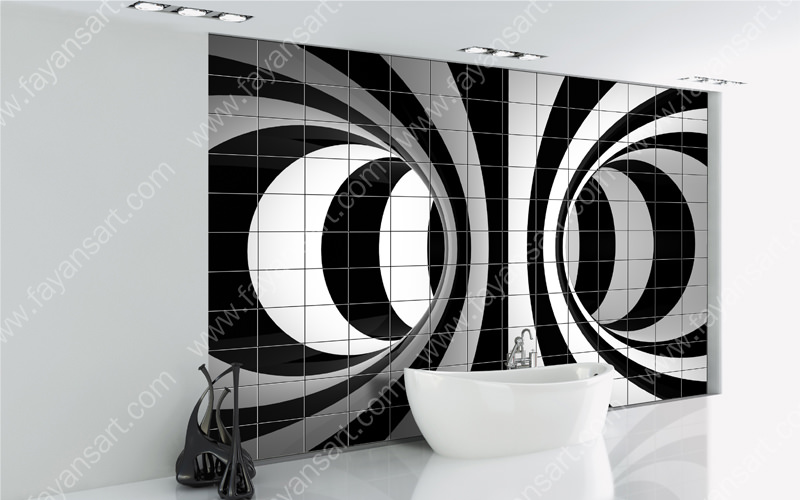 Black and White Modern Tile Models