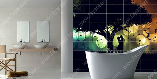 Romantic Bathroom Tiles