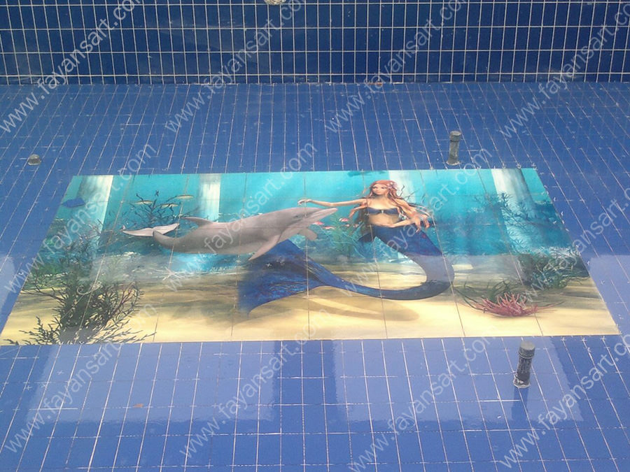 Printed Pool tiles visual models repeatedly tested and has proven itself with quality projects. Desired image can be produced as tiles under FayansArt brand name.