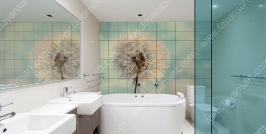 Flower Bathroom Tiles